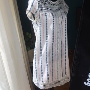 Dress textured, and lace